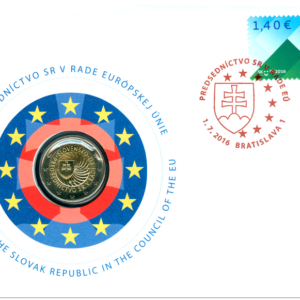 Numizmatická obálka: 2 Euro - 2016 - Prvé predsedníctvo Slovenskej republiky v Rade Európskej únie