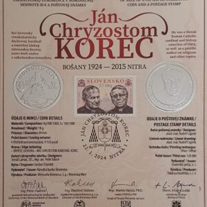 Pamätný list - 10 Euro - 2024 - Ján Chryzostom Korec – 100. výročie narodenia