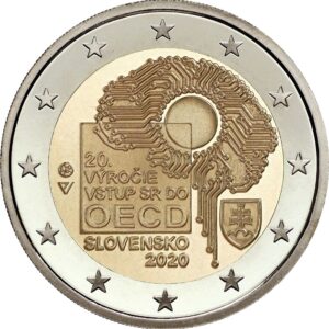 2 Euro - 2020 - 20. výročie vstupu Slovenskej republiky do Organizácie pre hospodársku spoluprácu a rozvoj (OECD) - UNC