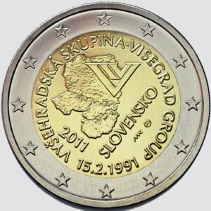 2 Euro - 2011 - 20. výročie vytvorenia Vyšehradskej skupiny - UNC