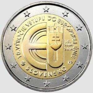 2 Euro - 2014 - 10. výročie vstupu Slovenskej republiky do Európskej únie - UNC