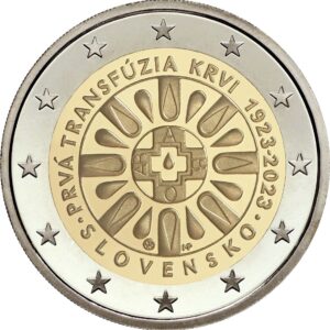 2 Euro - 2023 - 100. výročie prvej transfúzie krvi na Slovensku - UNC