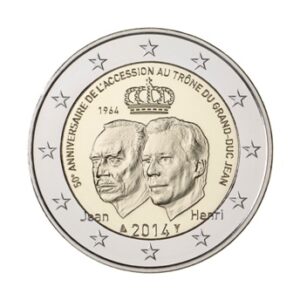 2 Euro - 2014 - Jeanov nástup na trón - UNC