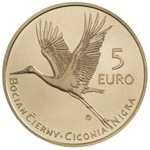 5 Euro - 2023 - Fauna a flóra na Slovensku – bocian čierny