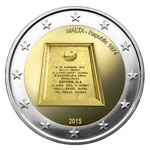 2 Euro – 2015 – Malta - Vyhlásenie republiky 1974