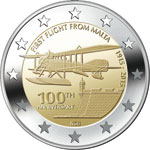 2 Euro – 2015 – Malta - 100 rokov prvého letu z Malty