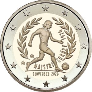 Predpredaj - 2 Euro - 2026 - Víťazstvo futbalistov Československa na Majstrovstvách Európy – 50. výročie - UNC