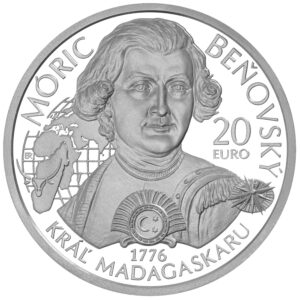 20 Euro - 2026 - Vyhlásenie Mórica Beňovského za kráľa Madagaskaru – 250. výročie - bežná kvalita